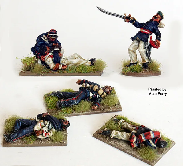 Perry Miniatures TA36 Casualties Brésiliennes figurines 28mm 1864-70