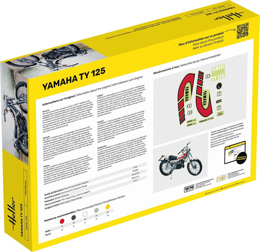 Heller Historical Collection Yamaha TY 125 1/8 maquette moto trial