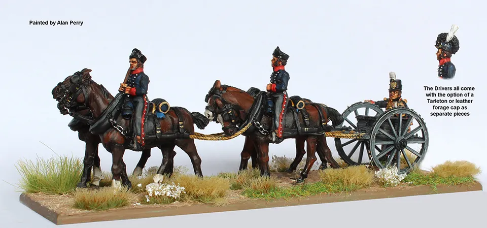 Perry Napoleonic BH 147 figurines attelage artillerie 28mm