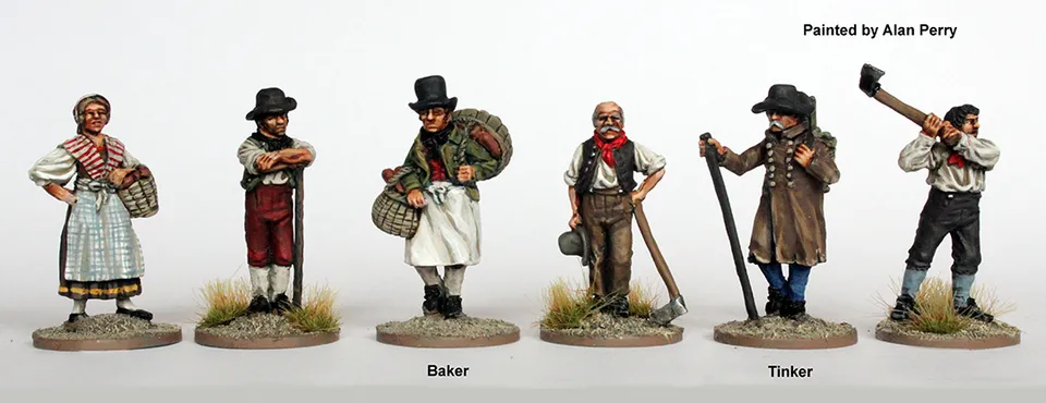 Perry Napoleonic NX5 boulangers figurines 28mm civils