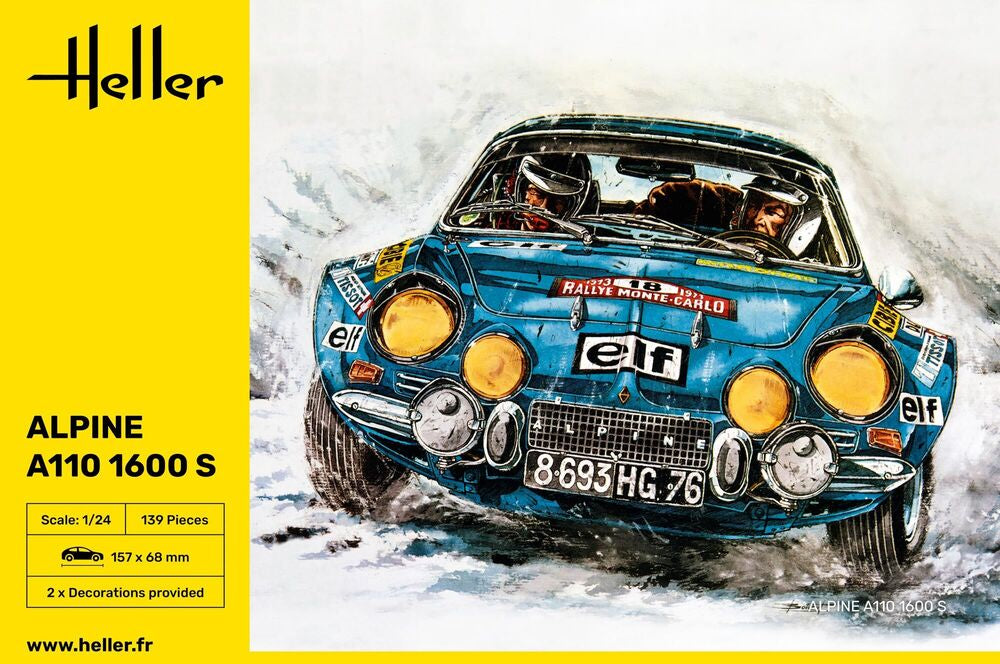 Heller Historical Collection Alpine A110 1600S maquette 1/24 rallye