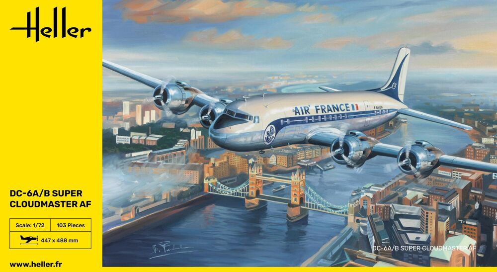 Heller Historical Collection DC-6 Super Cloudmaster maquette avion 1/72 Air France
