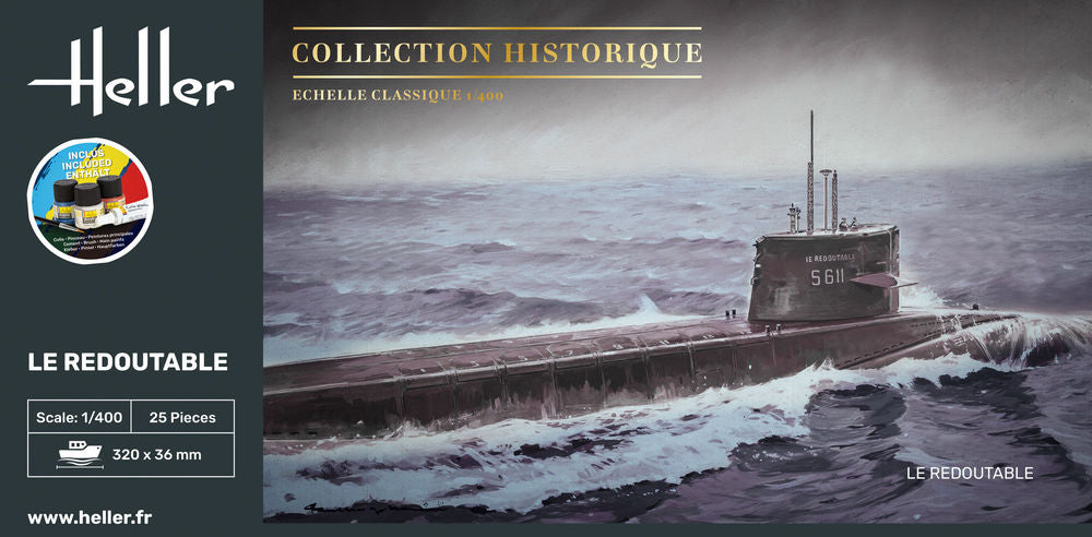 Heller Starter Kit U-Boot Redoutable Maquette Sous-marin 1/400