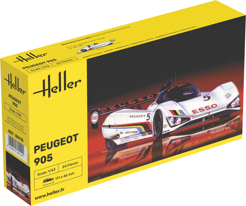 Heller The 9.99 Peugeot 905 1/43 maquette voiture endurance