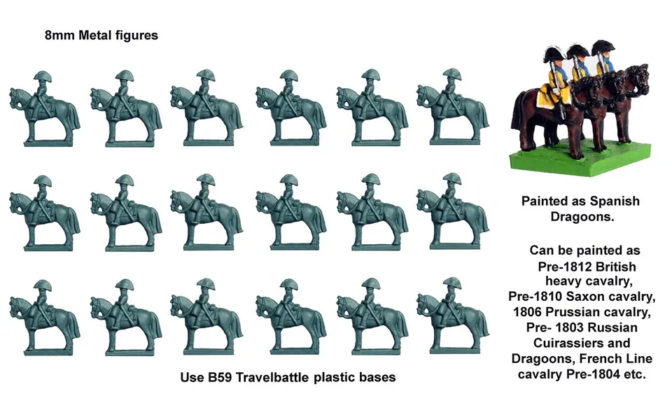 Perry Miniatures TB 5 cavalerie lourde figurines bicornes