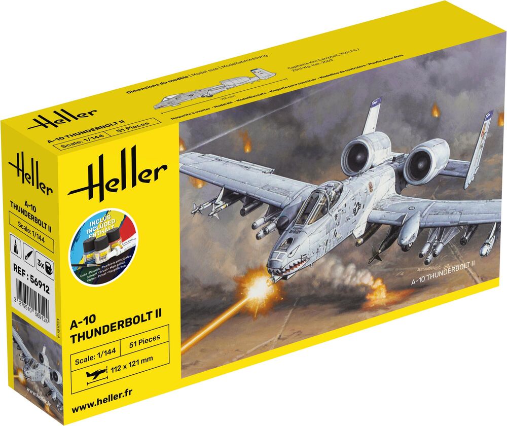 Heller Starter Kit A-10 Thunderbolt II maquette avion 1/144