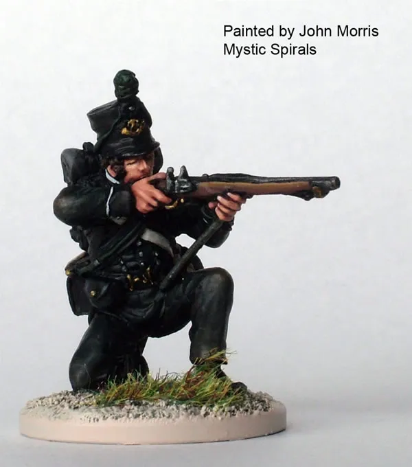 Perry Miniatures 40mm PE62 figurine rifleman anglais agenouillé 40 mm