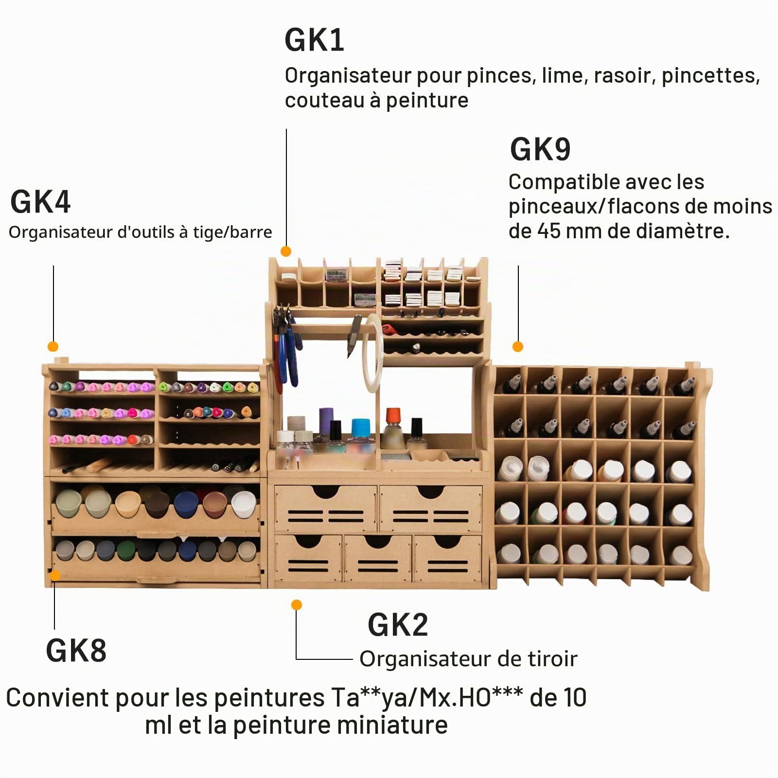 Bucasso GK RS organisateur maquette MDF grand