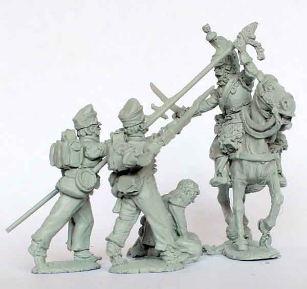Perry Miniatures Napoleonic NX 3 figurines capture drapeau métal
