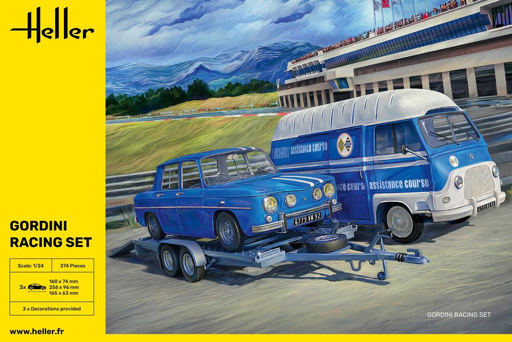 Heller Historical Gordini Racing Set maquette 1/24 course