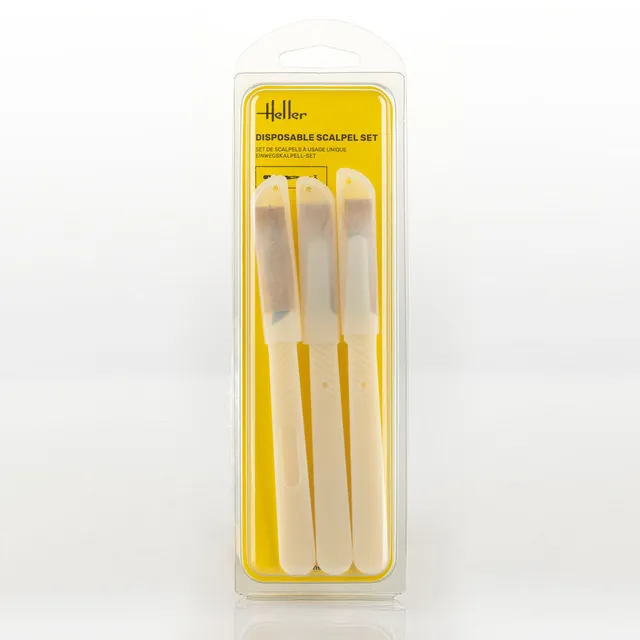Heller Historical Collection scalpels usage unique 3 pièces outil