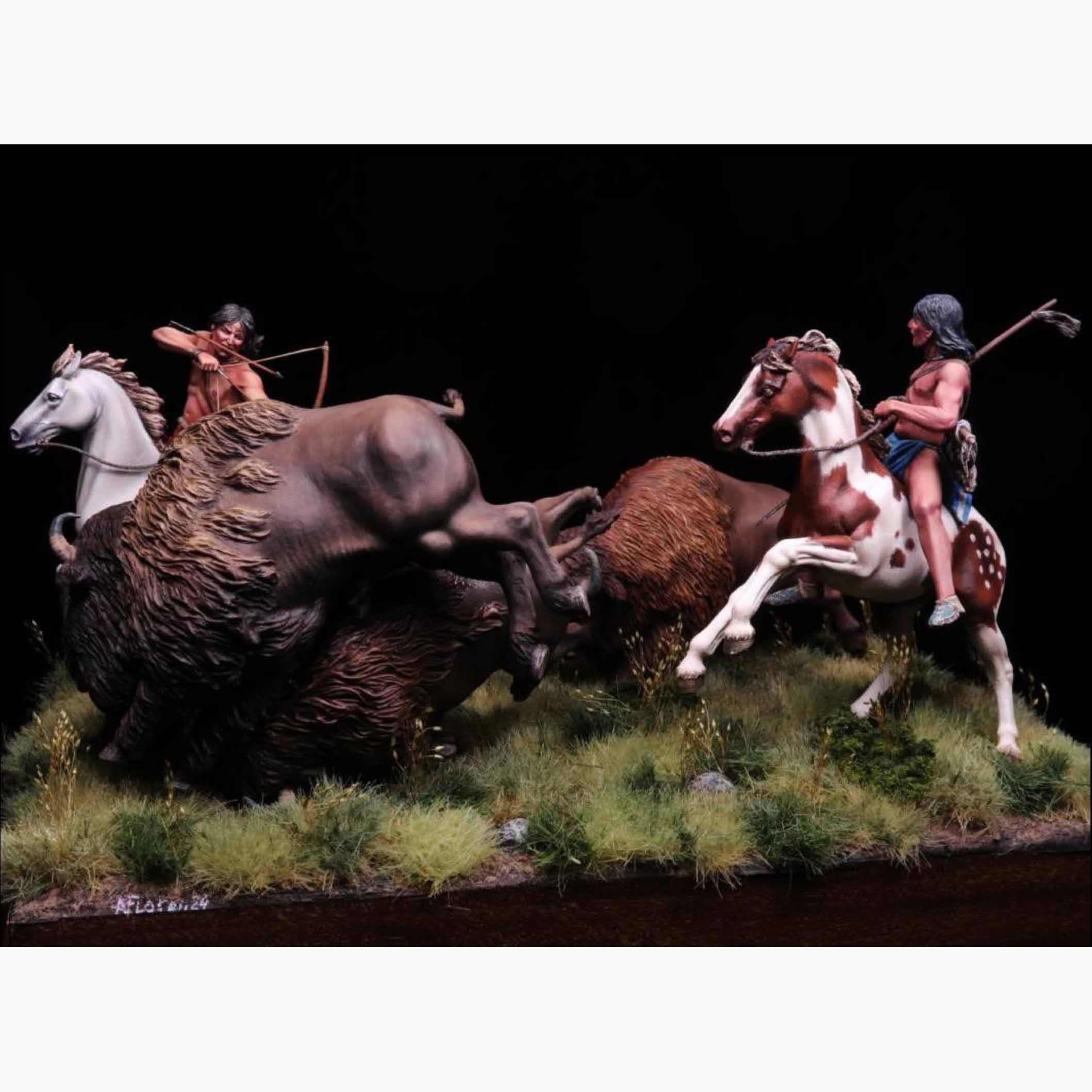 Art Girona Miniatures Hunters and Prey figurine prairie à peindre