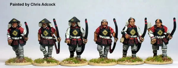 Perry Samurai SAM13 figurines archers ashigaru qui avancent