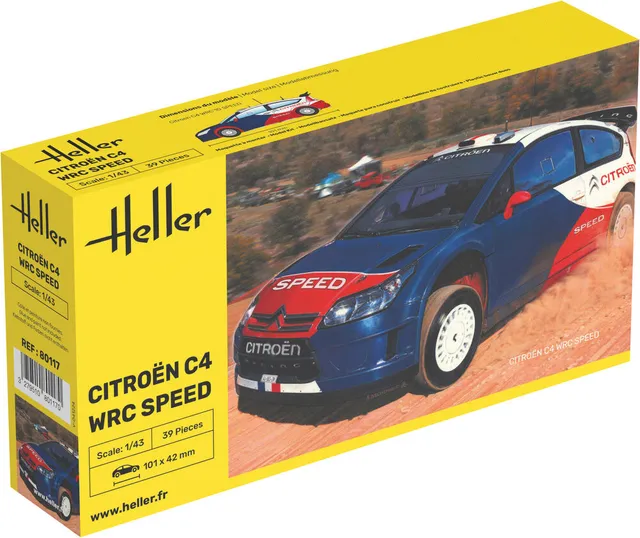 Heller 9.99 Citroën C4 WRC 1/43 maquette voiture rallye