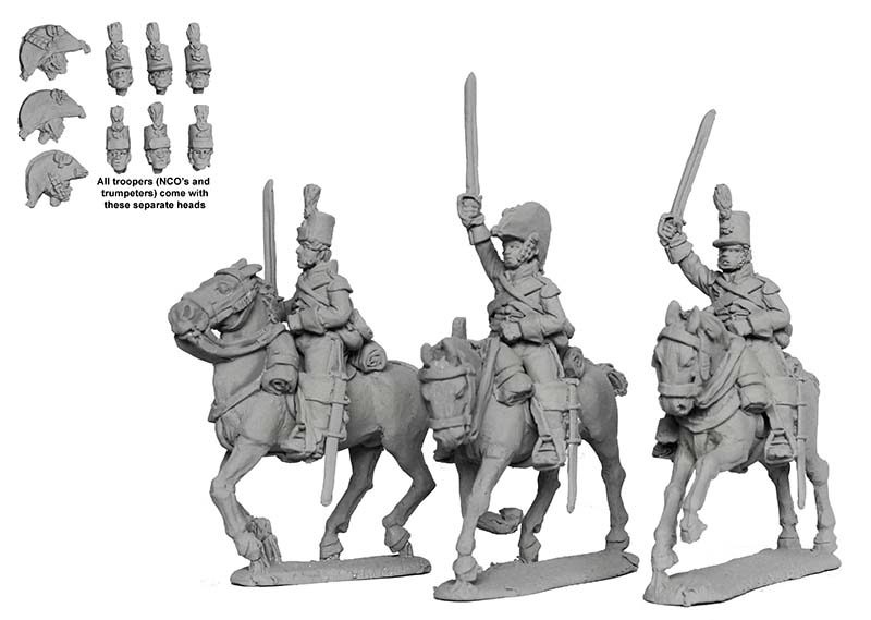 Perry Miniatures Napoleonic BH 156 figurines dragons lourds galop