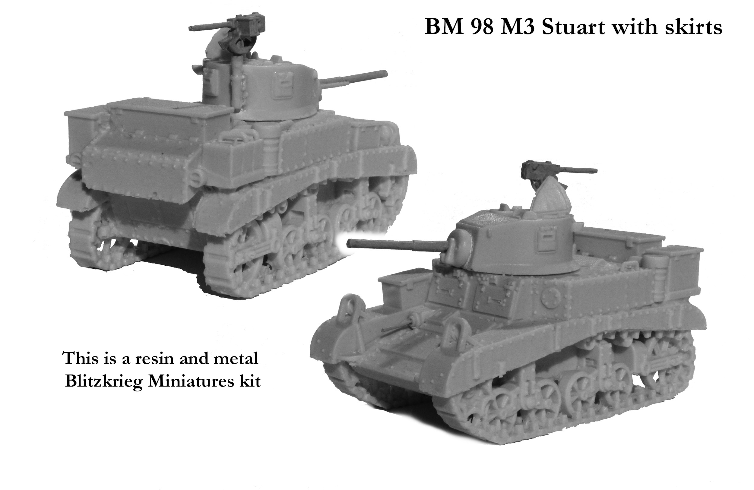 Perry BM 98 M3 Stuart Jupes maquette char 28mm résine