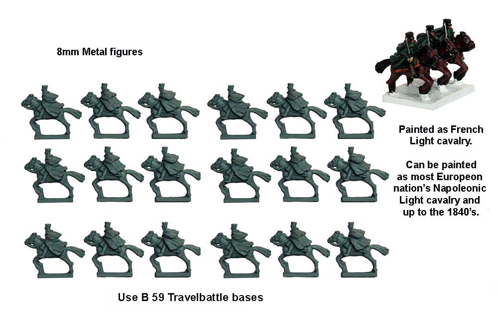 Perry Miniatures Travelbattle TB 8 cavalerie légère figurines manteaux