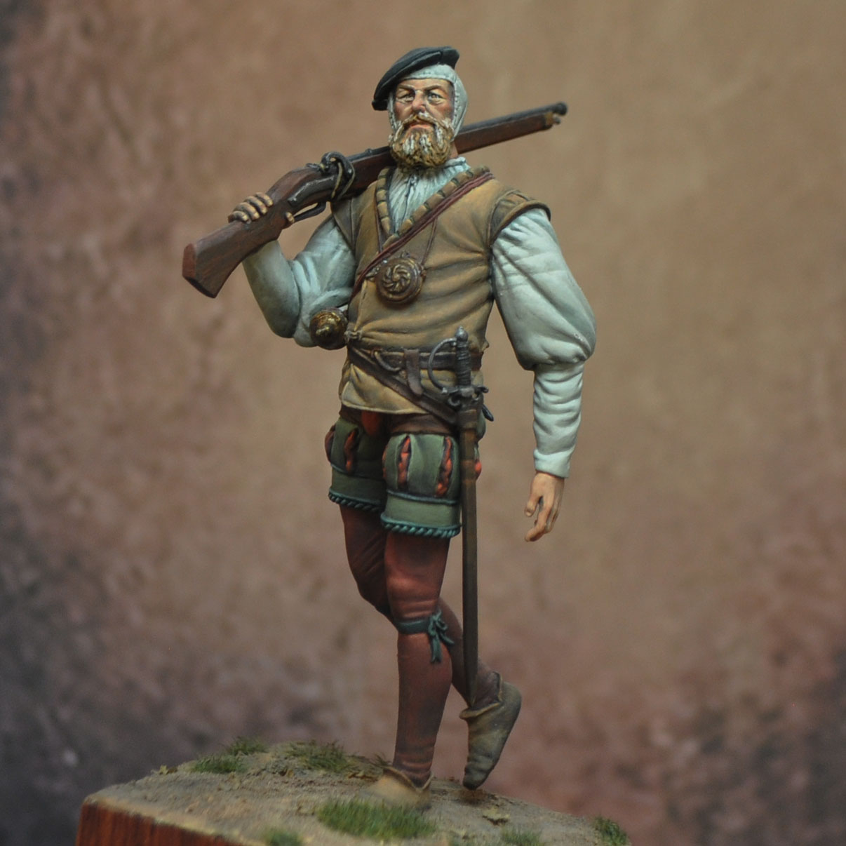 ART GIRONA 70mm Spanish Arquebusier Pavia 1525 figurine à peindre