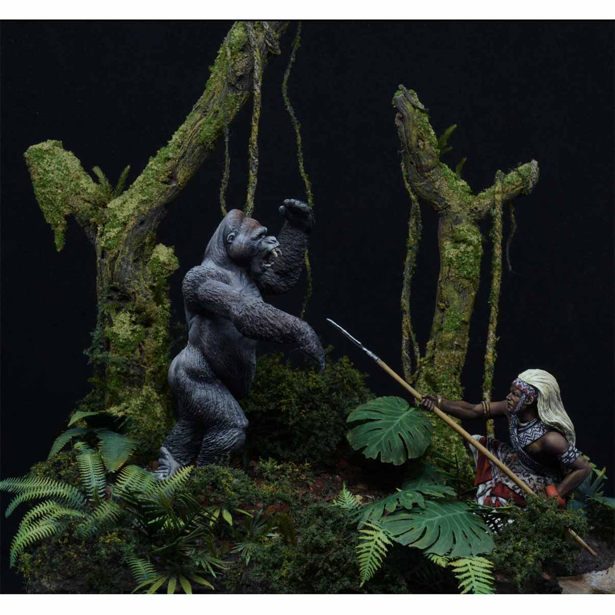 Art Girona Watutsi Warrior figurine guerrier Ruanda XIXe