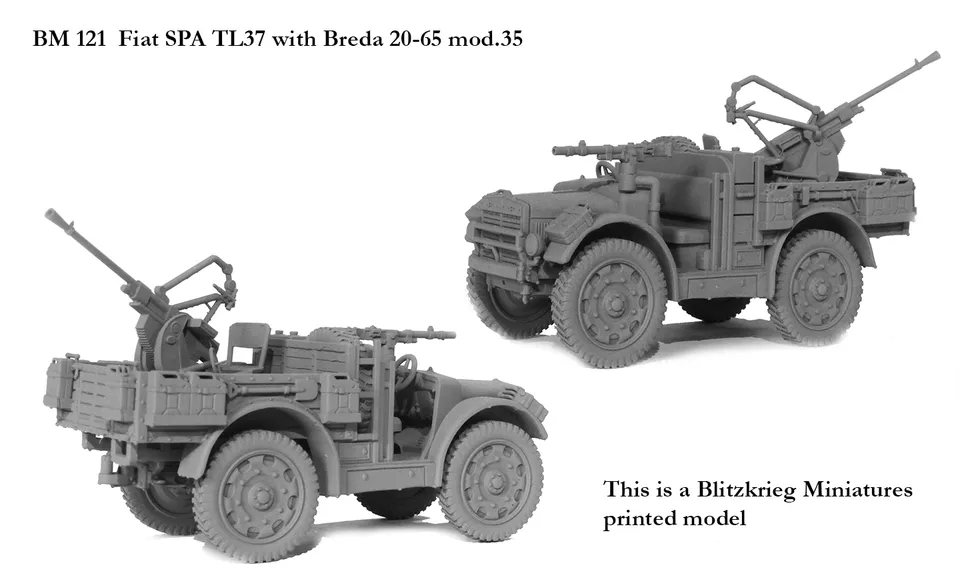 Perry BM121 maquette Fiat SPA TL37 Breda 20-65