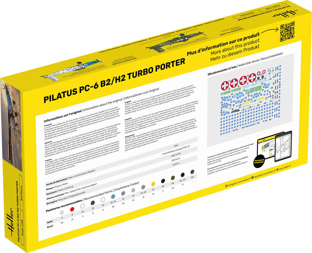 Heller Pilatus PC-6 B2/H2 Turbo Porter 1/48 maquette avion