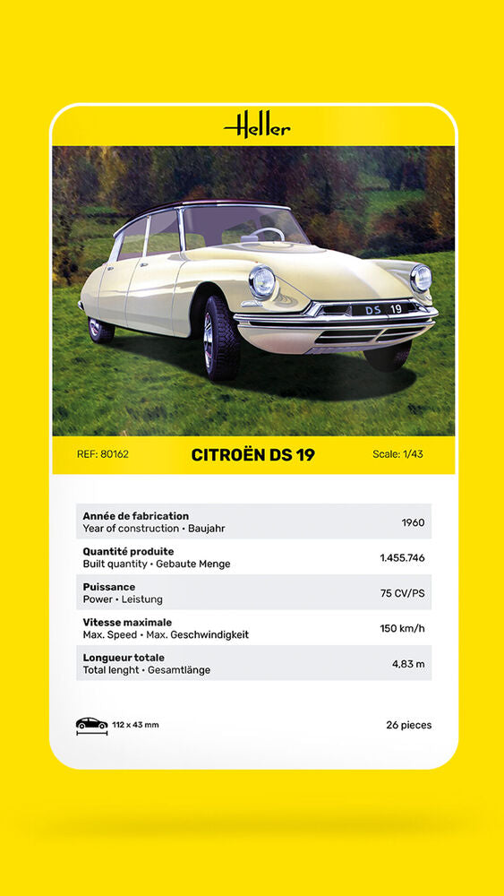 Heller Citroen DS 19 maquette voiture 1/43 classique