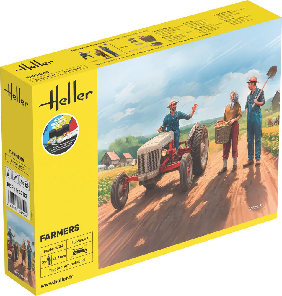 Heller Starter Kit Farmers figurines fermiers 1/24 complet