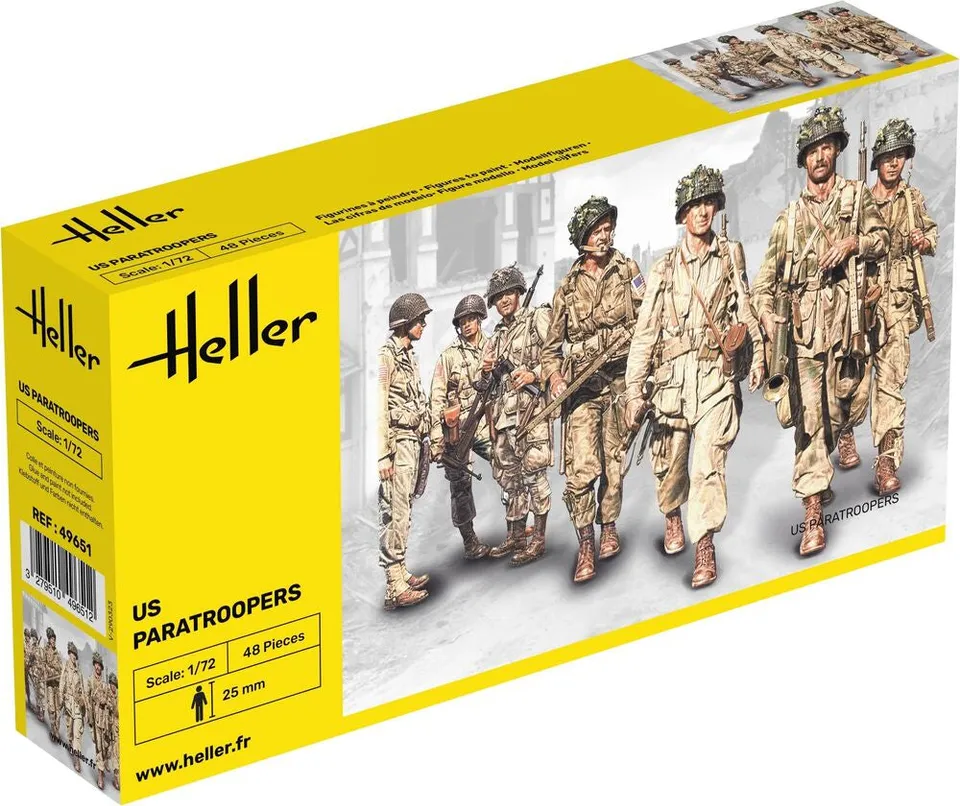 Heller Historical Collection US Fallschirmjäger 1/72 figurines WWII