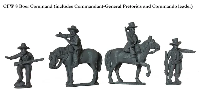 Perry Miniatures CFW 8 commandement boer Pretorius métal