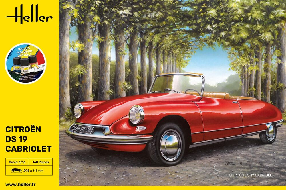 Heller Starter Kit Citroën DS 19 Cabriolet 1/16 voiture
