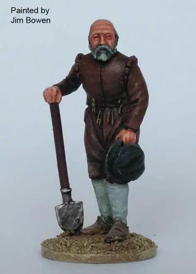 Perry Miniatures 40mm Ranges BR21 serviteur bêche figurine 40mm