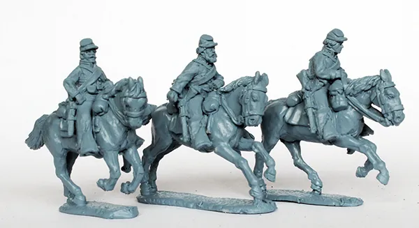 Perry American Civil War ACW 101 cavalerie Union au galop métal