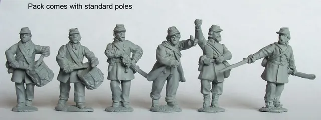 Perry Miniatures Civil War ACW30 commandement confédéré 6 figurines