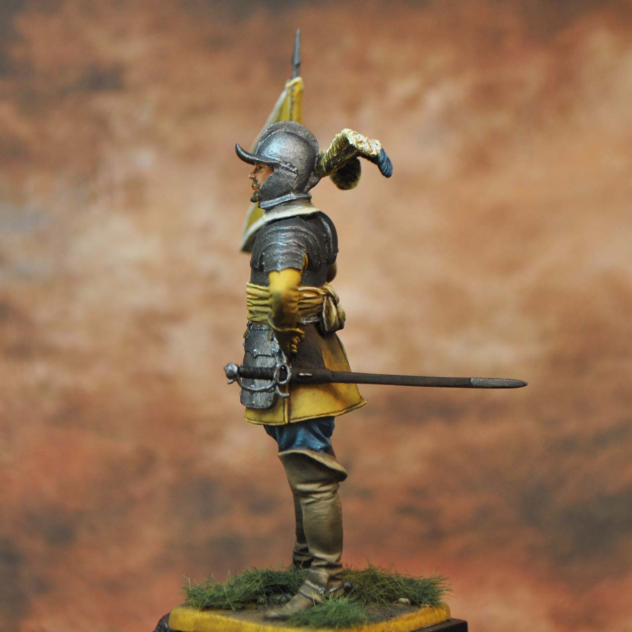 Art Girona General Serie Guerre Trente Ans étendard saxon