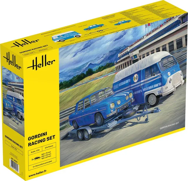 Heller Historical Gordini Racing Set maquette 1/24 course