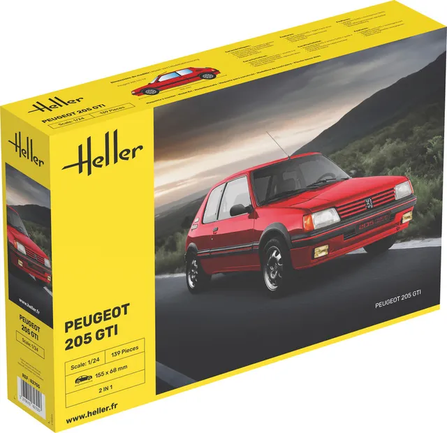Heller Peugeot 205 GTI 1/24 maquette voiture France