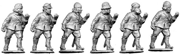 Perry ECW7 Piquiers sans armure qui avancent 28mm