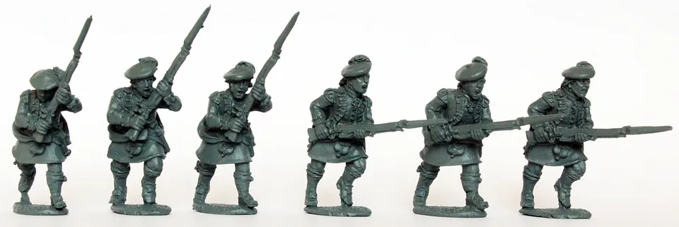 Perry Miniatures AW6 Highlander Light Infantry figurines charge