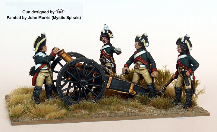 Perry Miniatures Napoleonic SAX 25 canon 4 pounder métal