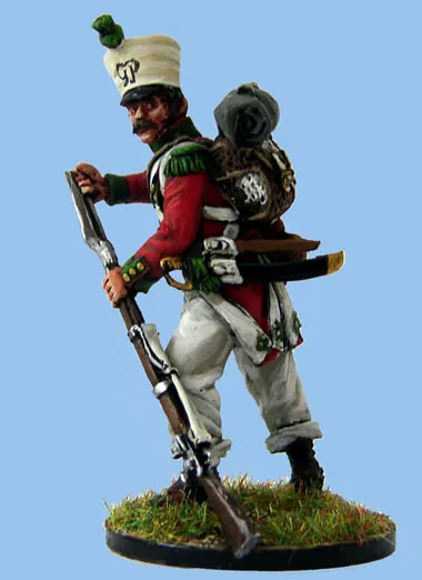 Perry 40mm PE9 voltigeur figurine métal shako couvert