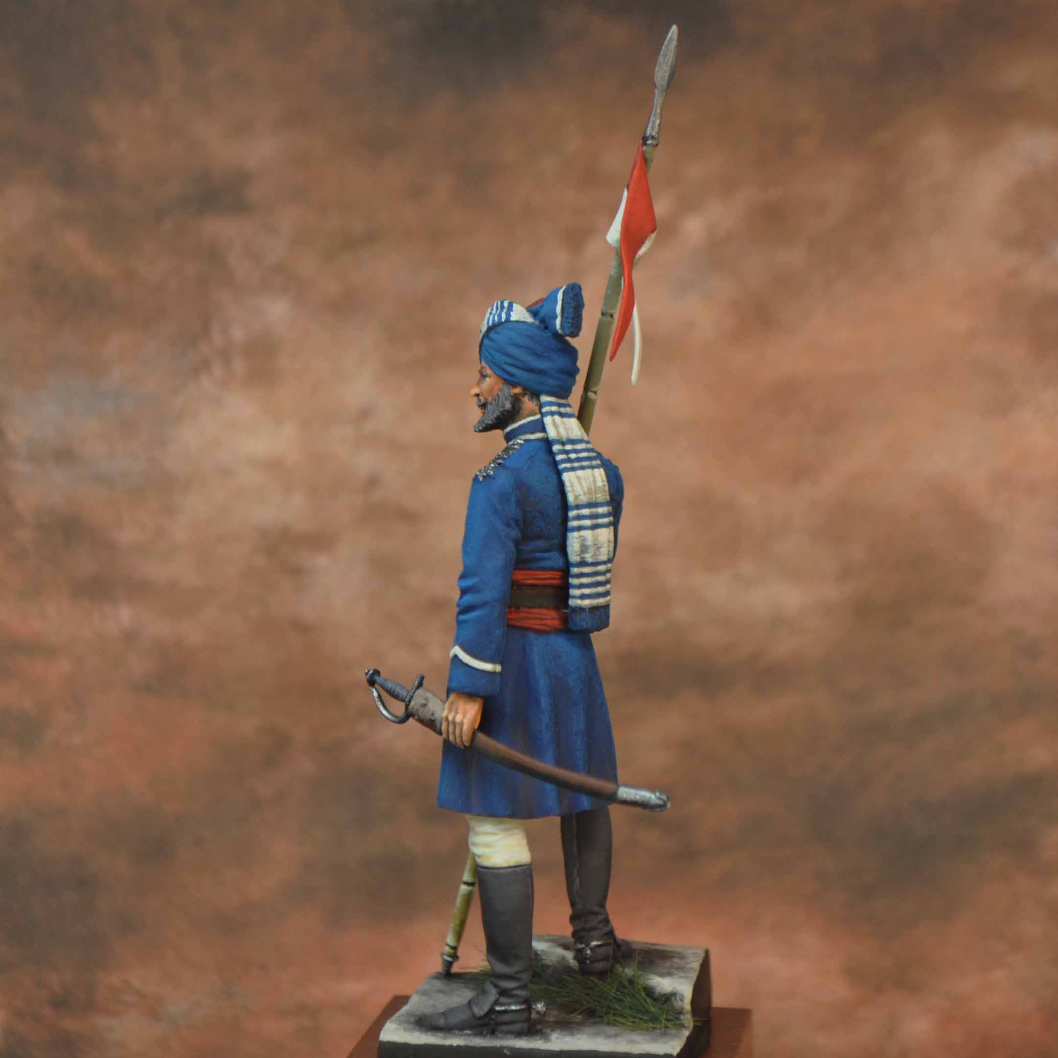 Art Girona 70mm 32nd Lancers Sowar 1913 figurine à peindre
