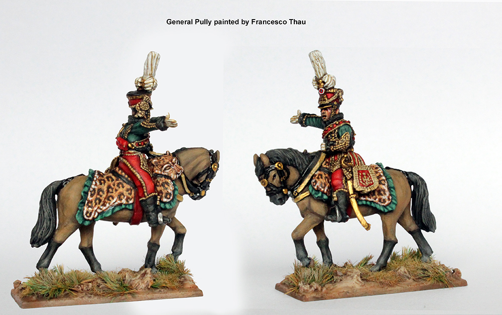 Perry FN 235 commandement cavalerie figurines x3 métal