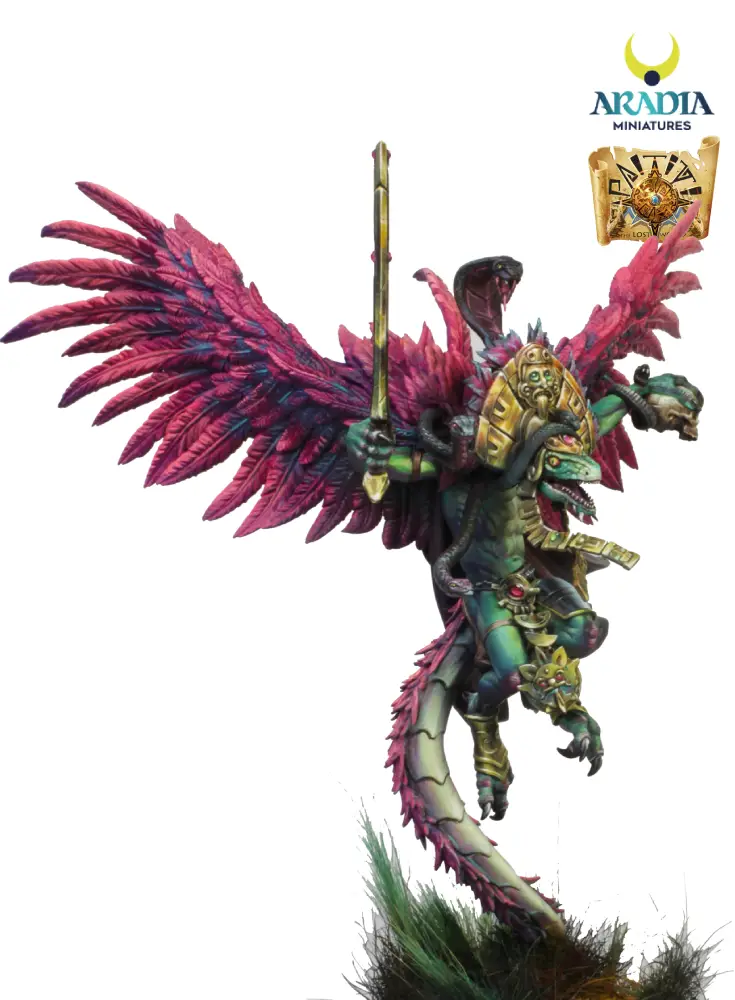 Aradia Paititi Quetzalcoatl figurine résine serpent