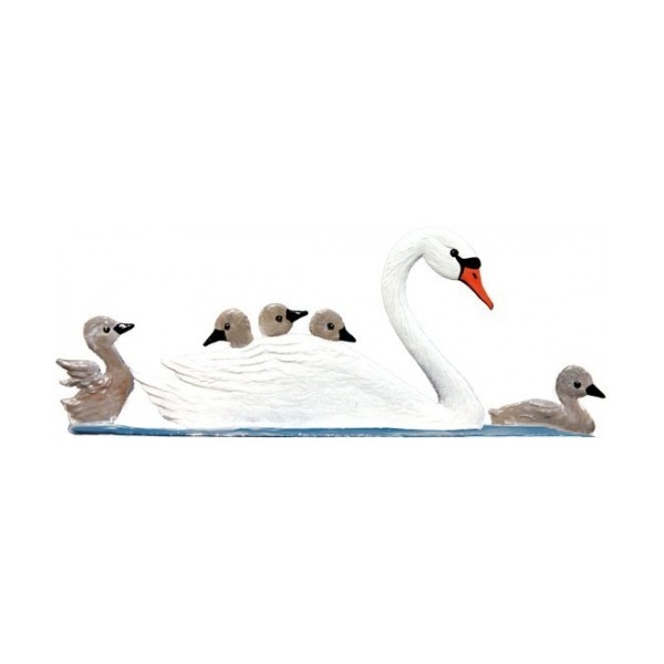 Art Girona Miniatures Schwanenmama Kücken figurine cygne