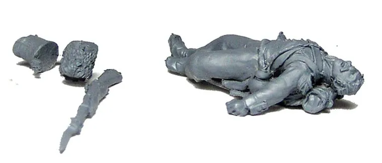 Perry 40mm PE33 figurine voltigeur mort au sol