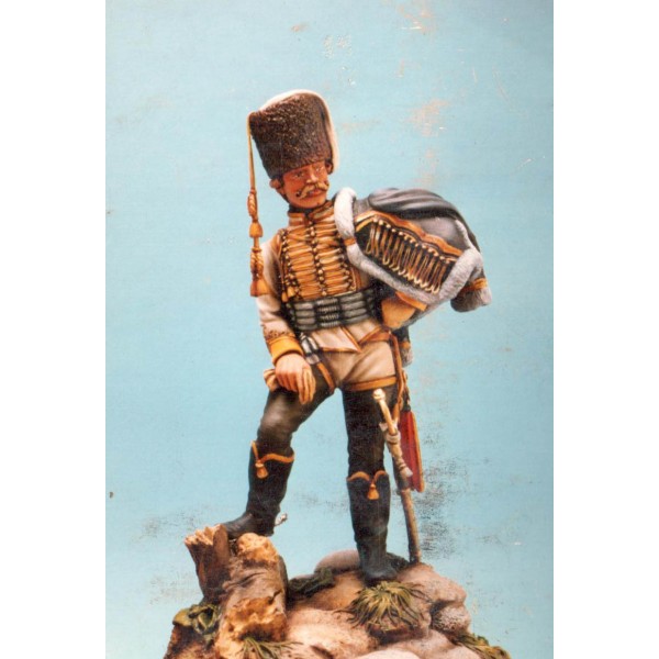 ART GIRONA Miniatures Frederick Hussar Officer 1750 figurine 54mm