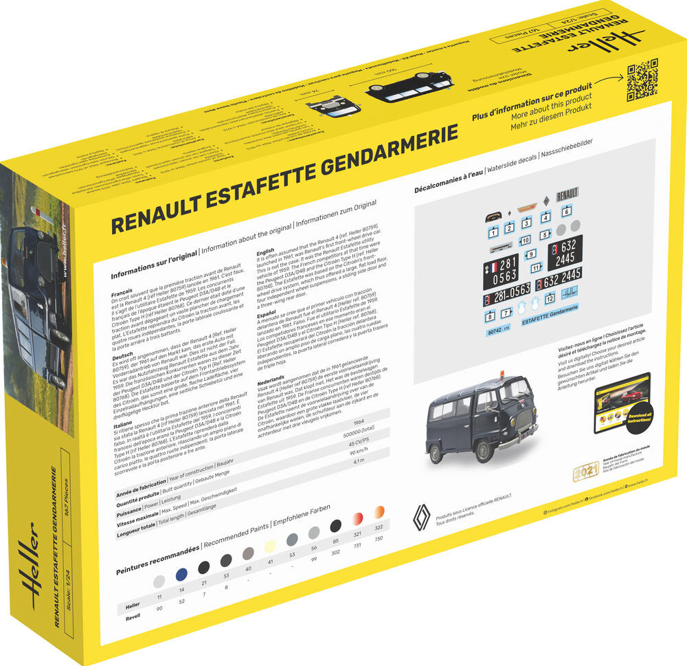 Heller Historical Collection Renault Estafette Gendarmerie 1/24