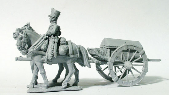 Perry Napoleonic PN32 maquette wagon munitions 2 roues 2 chevaux