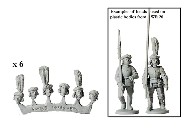 Perry Miniatures EA6 têtes suisses 28mm x36 pour WR20