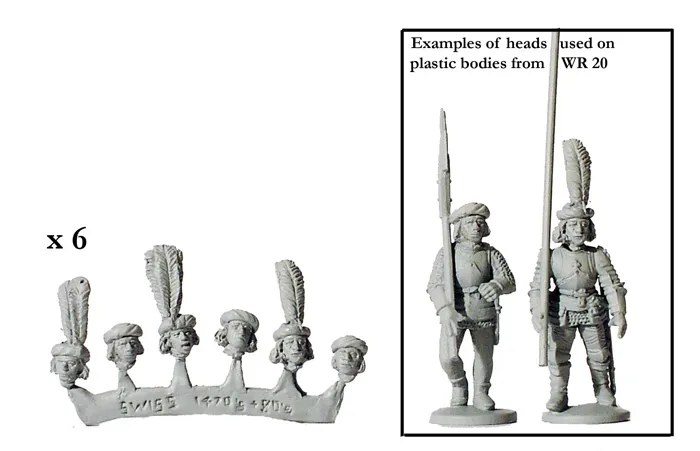 Perry Miniatures EA6 têtes suisses 28mm x36 pour WR20